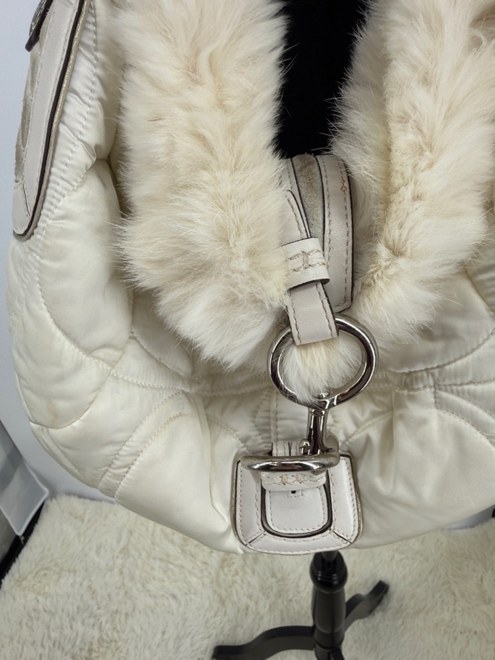 Vtg Y2K Coach “Ski Rabbit” fur hobo bag 2005 - Picture 3 of 16